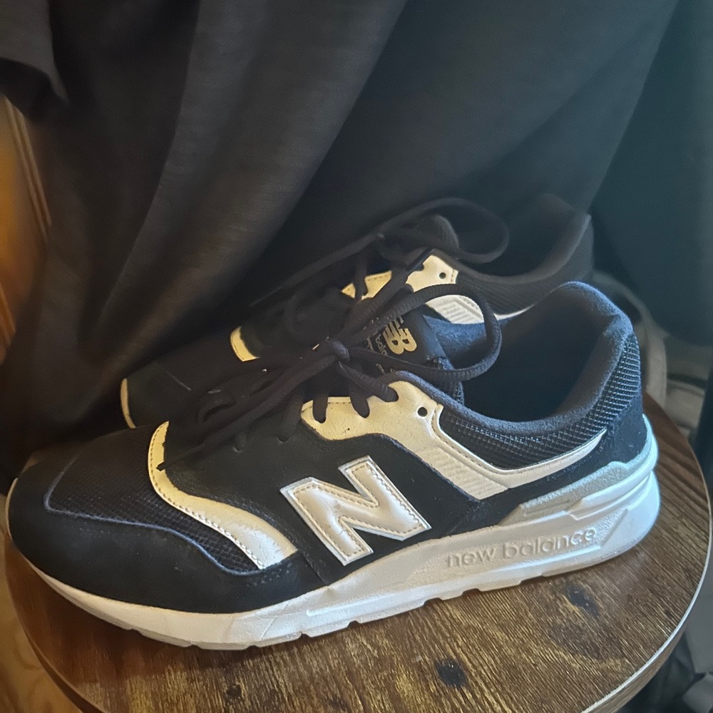 New Balance Black and White Athletic Shoes